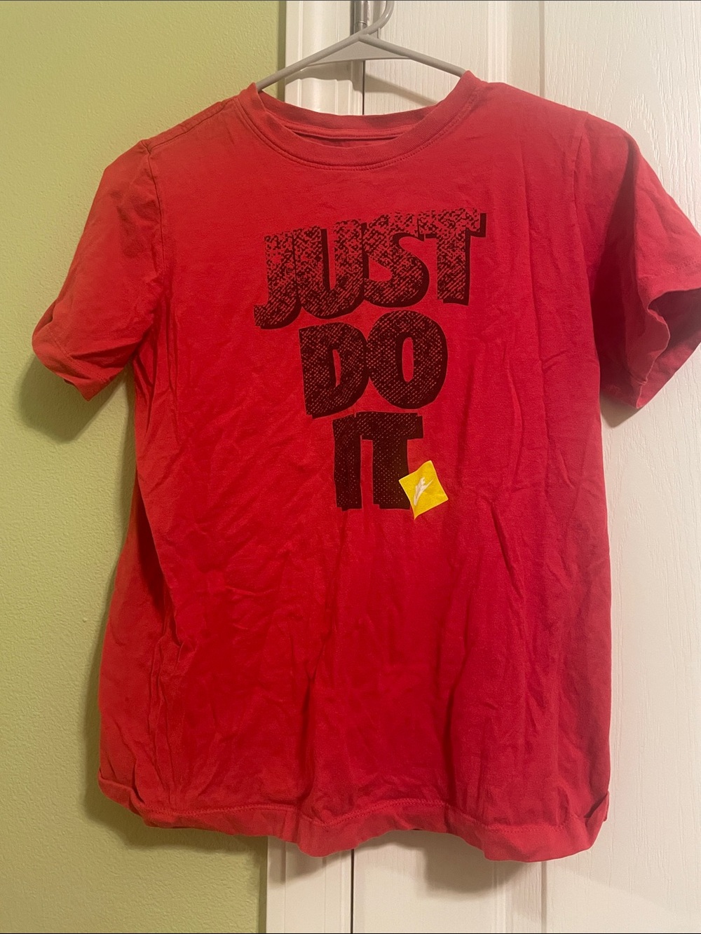 Nike Red 'Just Do It' Short Sleeve Graphic Tee